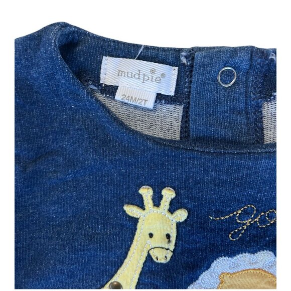 Mud Pie 2T Navy Zoo Animal Dress - Picture 4 of 4